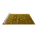 Sideview of Machine Washable Oriental Yellow Industrial Rug, wshurb1518yw