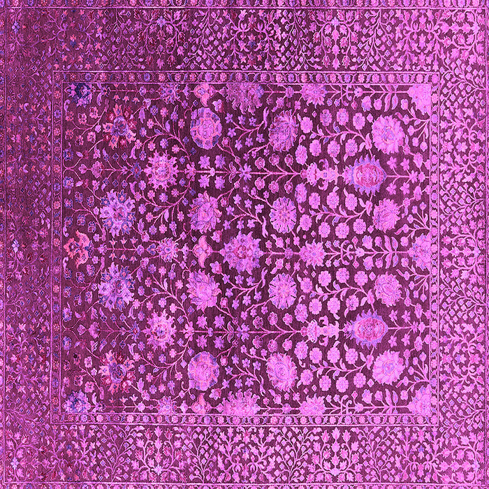 Square Machine Washable Oriental Pink Industrial Rug, wshurb1518pnk