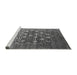 Sideview of Machine Washable Oriental Gray Industrial Rug, wshurb1518gry