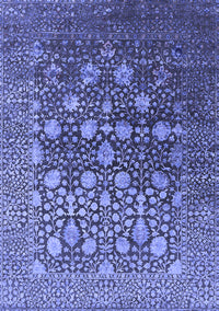 Oriental Blue Industrial Rug, urb1518blu