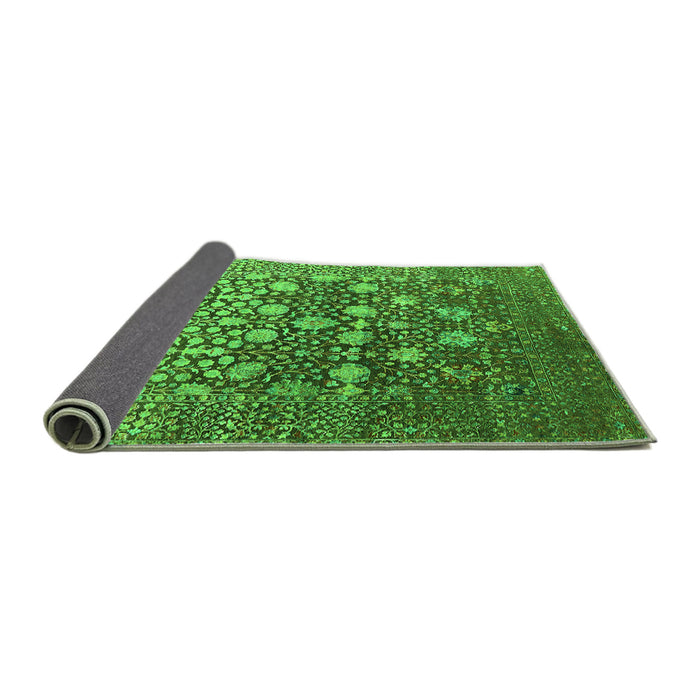 Sideview of Oriental Green Industrial Rug, urb1518grn