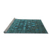 Sideview of Machine Washable Oriental Light Blue Industrial Rug, wshurb1518lblu