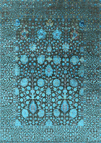 Oriental Light Blue Industrial Rug, urb1518lblu