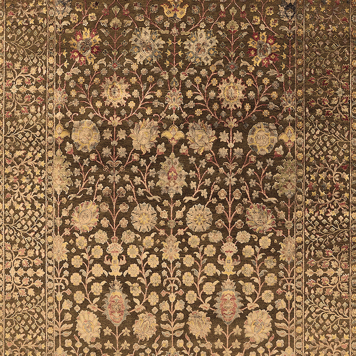 Machine Washable Oriental Brown Industrial Rug, wshurb1518brn