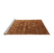 Sideview of Machine Washable Oriental Orange Industrial Area Rugs, wshurb1518org