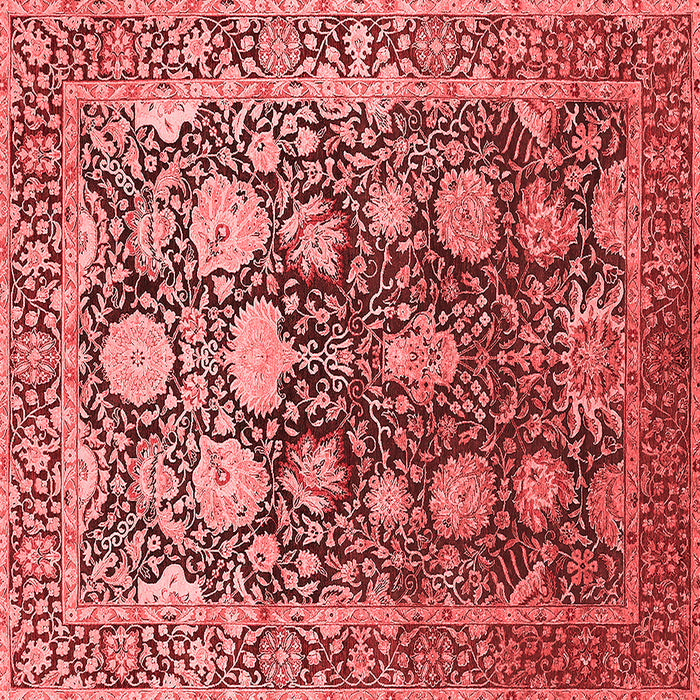 Machine Washable Oriental Red Industrial Rug, wshurb1519red
