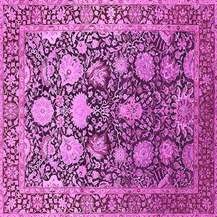 Square Oriental Pink Industrial Rug, urb1519pnk