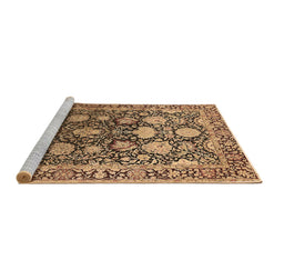 Sideview of Machine Washable Oriental Brown Industrial Rug, wshurb1519brn