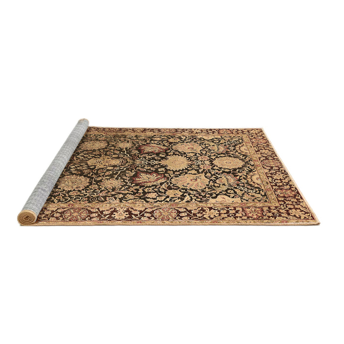 Sideview of Machine Washable Oriental Brown Industrial Rug, wshurb1519brn