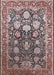 Mid-Century Modern Silver Pink Oriental Rug, urb1519