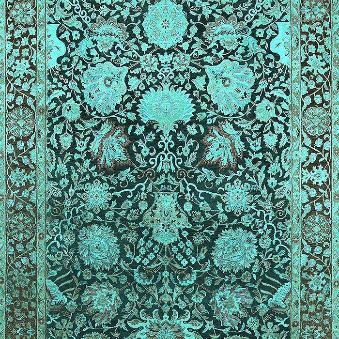 Oriental Turquoise Industrial Rug, urb1519turq