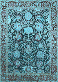 Oriental Light Blue Industrial Rug, urb1519lblu