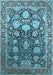 Oriental Light Blue Industrial Rug, urb1519lblu