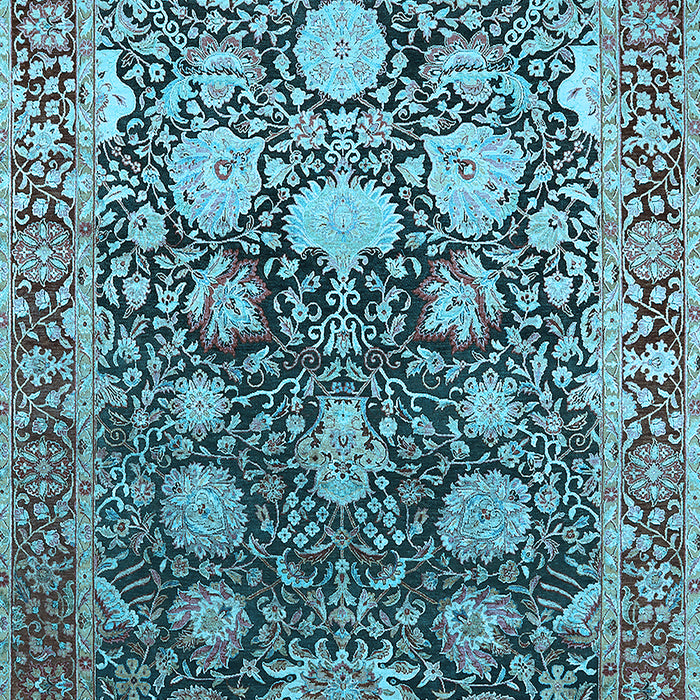 Oriental Light Blue Industrial Rug, urb1519lblu