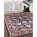 Machine Washable Industrial Modern Silver Pink Rug in a Family Room, wshurb1519