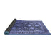 Sideview of Oriental Blue Industrial Rug, urb1519blu