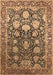 Oriental Brown Industrial Rug, urb1519brn