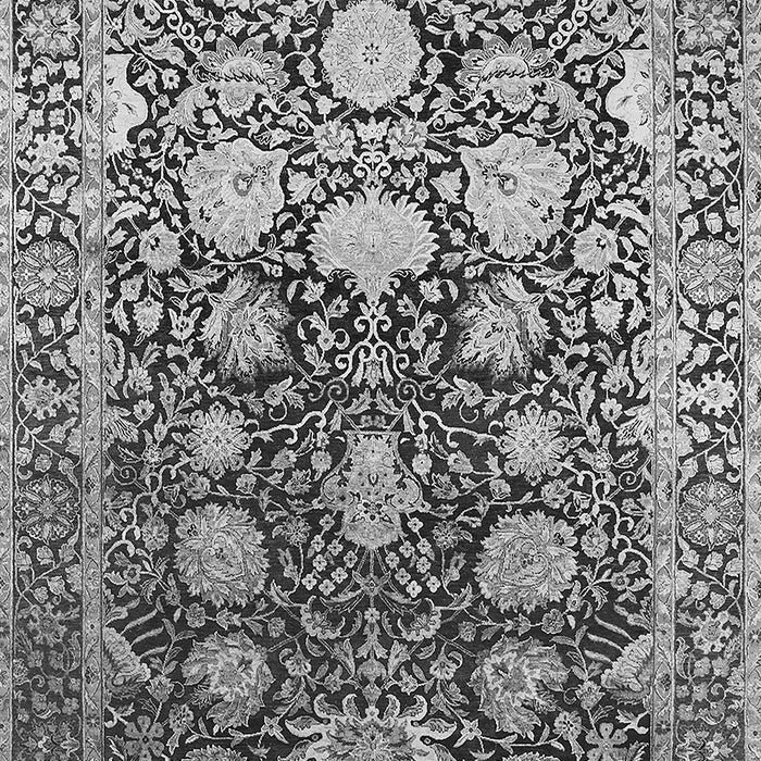 Machine Washable Oriental Gray Industrial Rug, wshurb1519gry