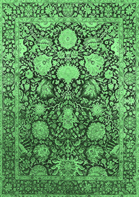 Oriental Emerald Green Industrial Rug, urb1519emgrn