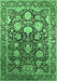 Oriental Emerald Green Industrial Rug, urb1519emgrn