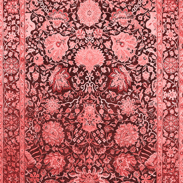 Machine Washable Oriental Red Industrial Rug, wshurb1519red