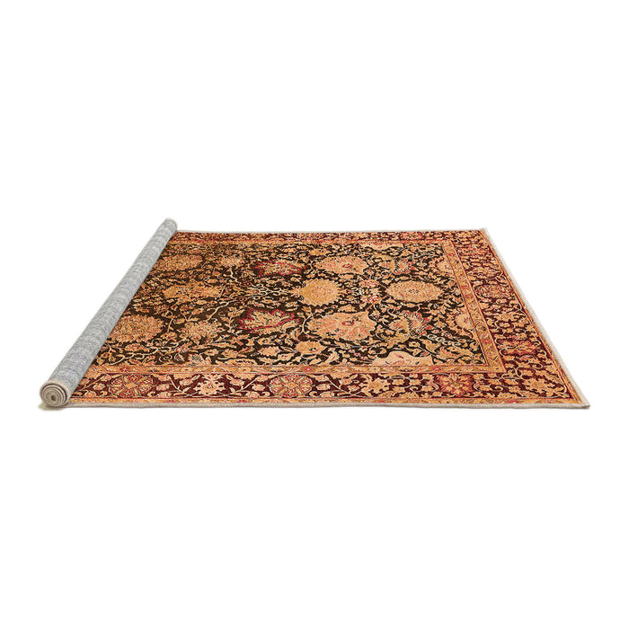 Sideview of Machine Washable Oriental Orange Industrial Area Rugs, wshurb1519org