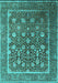 Oriental Turquoise Industrial Rug, urb1520turq