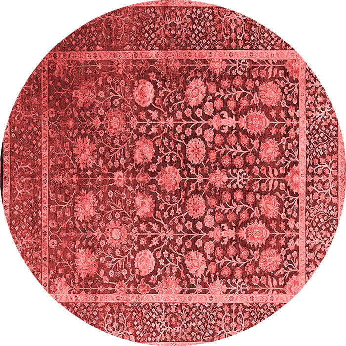 Machine Washable Oriental Red Industrial Rug, wshurb1520red