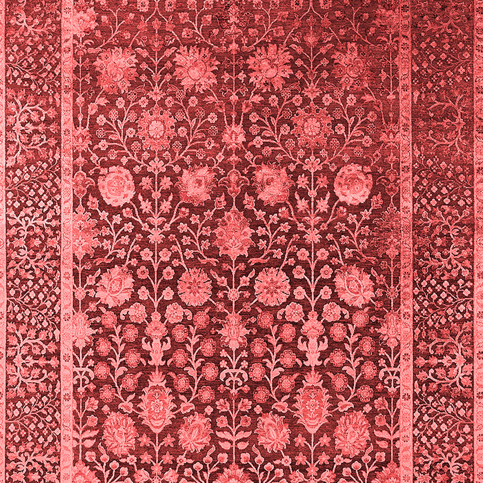 Machine Washable Oriental Red Industrial Rug, wshurb1520red
