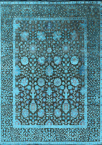 Oriental Light Blue Industrial Rug, urb1520lblu