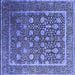 Square Oriental Blue Industrial Rug, urb1520blu