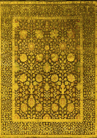 Oriental Yellow Industrial Rug, urb1520yw