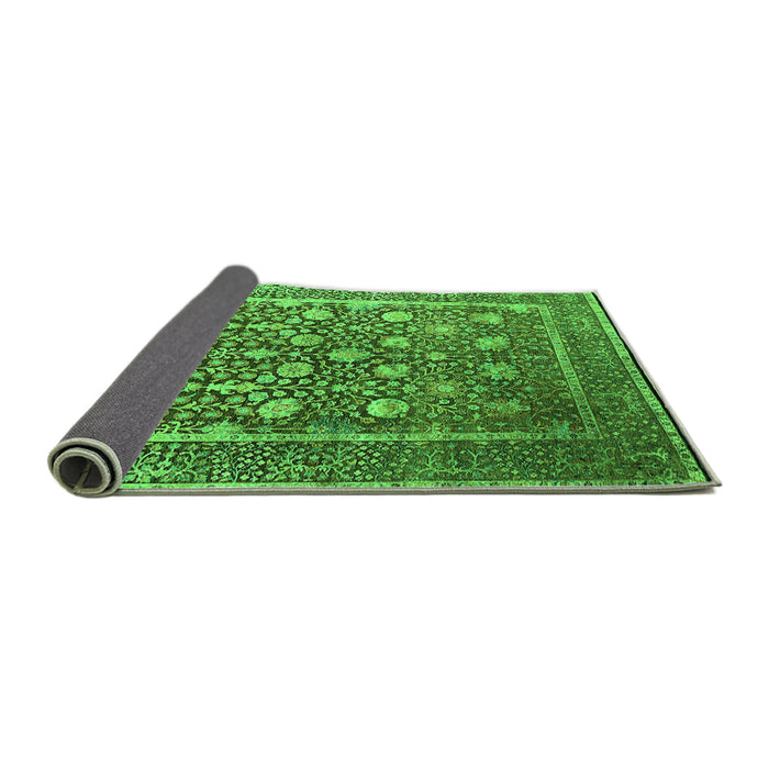 Sideview of Oriental Green Industrial Rug, urb1520grn