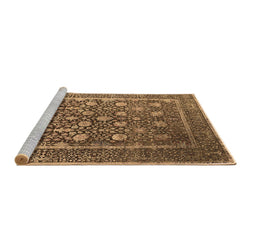 Sideview of Machine Washable Oriental Brown Industrial Rug, wshurb1520brn