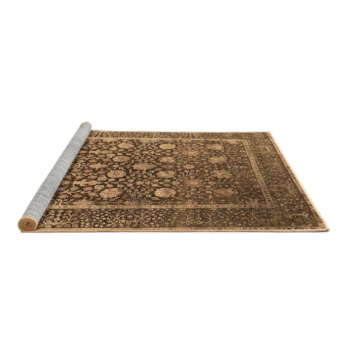 Sideview of Machine Washable Oriental Brown Industrial Rug, wshurb1520brn
