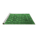 Sideview of Machine Washable Oriental Emerald Green Industrial Area Rugs, wshurb1520emgrn