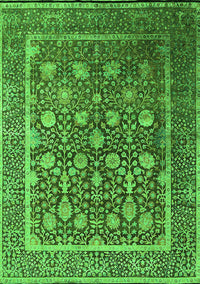 Oriental Green Industrial Rug, urb1520grn