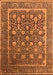 Machine Washable Oriental Orange Industrial Area Rugs, wshurb1520org