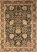 Machine Washable Oriental Brown Industrial Rug, wshurb1521brn