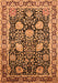 Machine Washable Oriental Orange Industrial Area Rugs, wshurb1521org