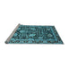 Sideview of Machine Washable Oriental Light Blue Industrial Rug, wshurb1521lblu