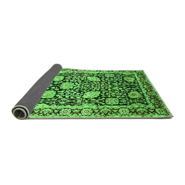 Sideview of Oriental Green Industrial Rug, urb1521grn