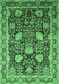 Oriental Emerald Green Industrial Rug, urb1521emgrn