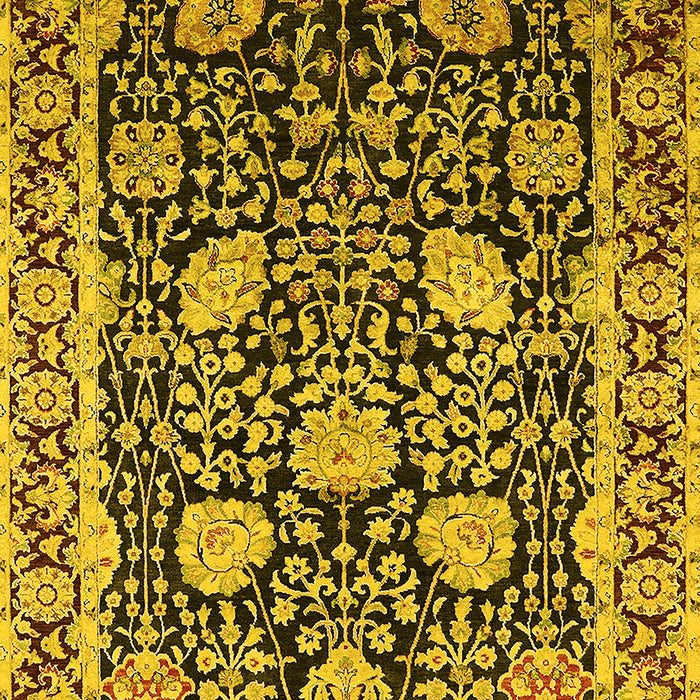 Oriental Yellow Industrial Rug, urb1521yw