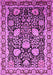 Machine Washable Oriental Pink Industrial Rug, wshurb1521pnk
