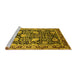 Sideview of Machine Washable Oriental Yellow Industrial Rug, wshurb1521yw