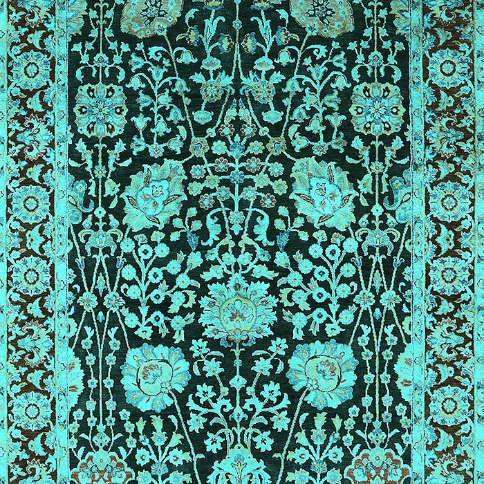 Oriental Turquoise Industrial Rug, urb1521turq
