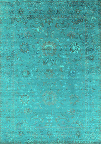 Oriental Turquoise Industrial Rug, urb1522turq