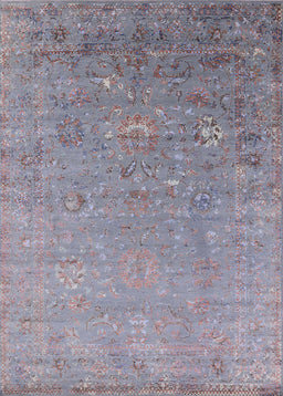 Machine Washable Industrial Modern French Lilac Purple Rug, wshurb1522