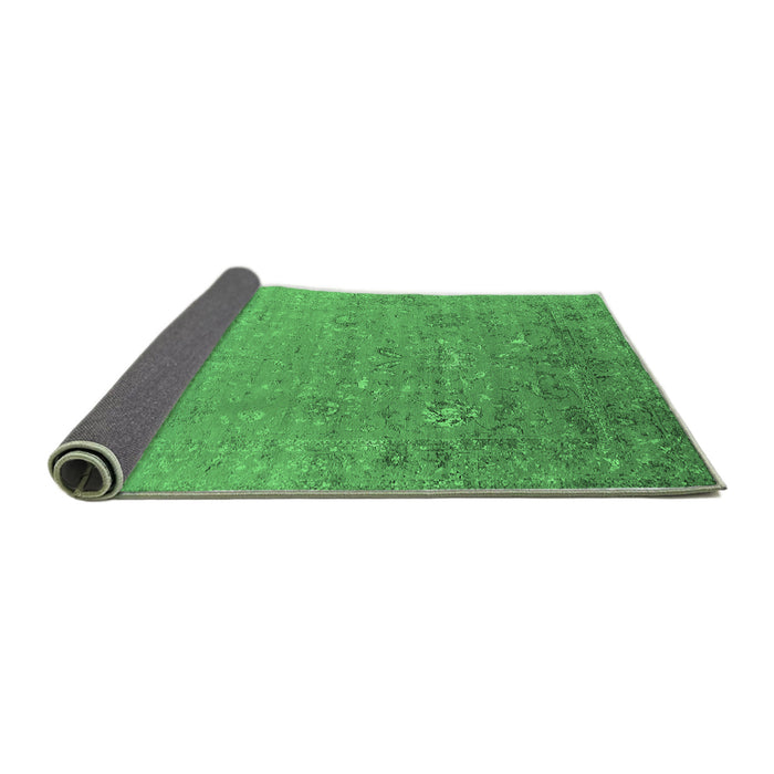 Sideview of Oriental Emerald Green Industrial Rug, urb1522emgrn